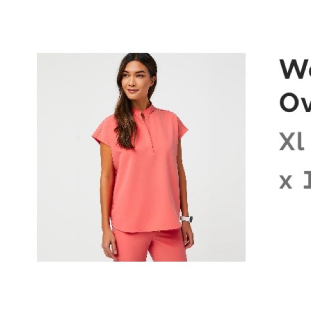 Figs-limited edition EUC Hot coral xl top and xxl Zamora jogger